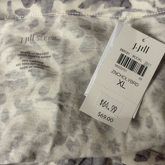 J. Jill Gray Floral Sleepwear - Picture 4 of 4